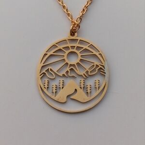 ❤️ 2/$20 Stainless Steel Luxury Mountainside View Necklace
